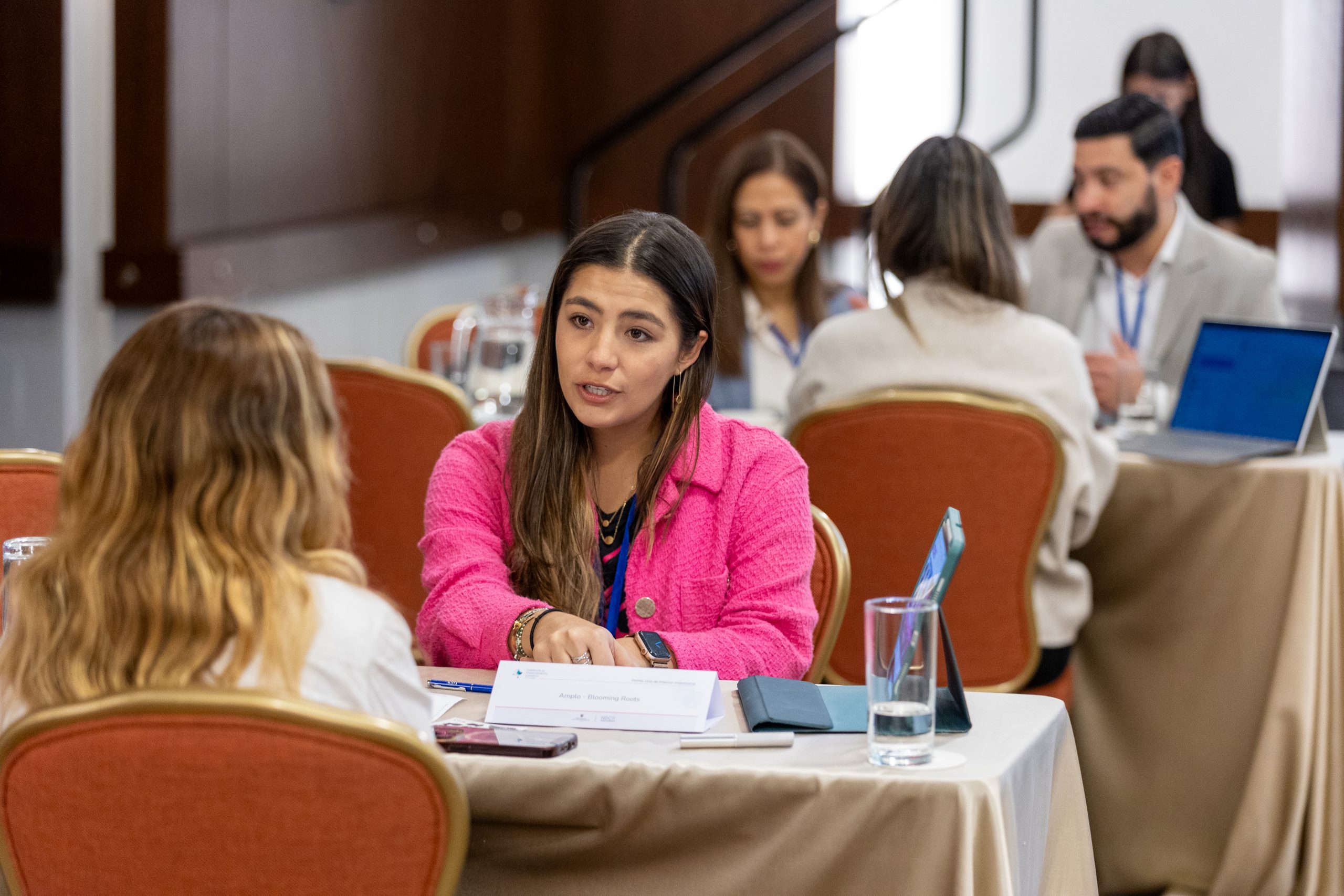 Participants engage in a focused discussion during a meeting organized under the Climate Finance Broker Facility, an initiative by the DNP to connect climate project proponents with public and private investors.